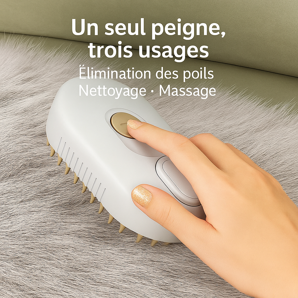 Brosse Magique 3-en-1 pour Chats