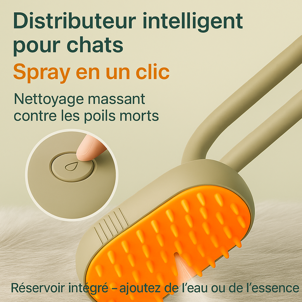 Brosse Magique 3-en-1 pour Chats